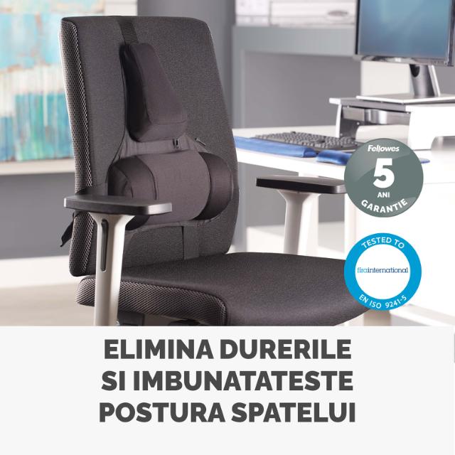 Suport ergonomic spate Fellowes, cu 3 perne ProfSeriesUltimate