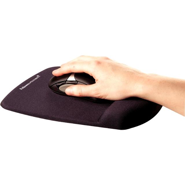 Mouse pad Fellowes plushtouch, negru