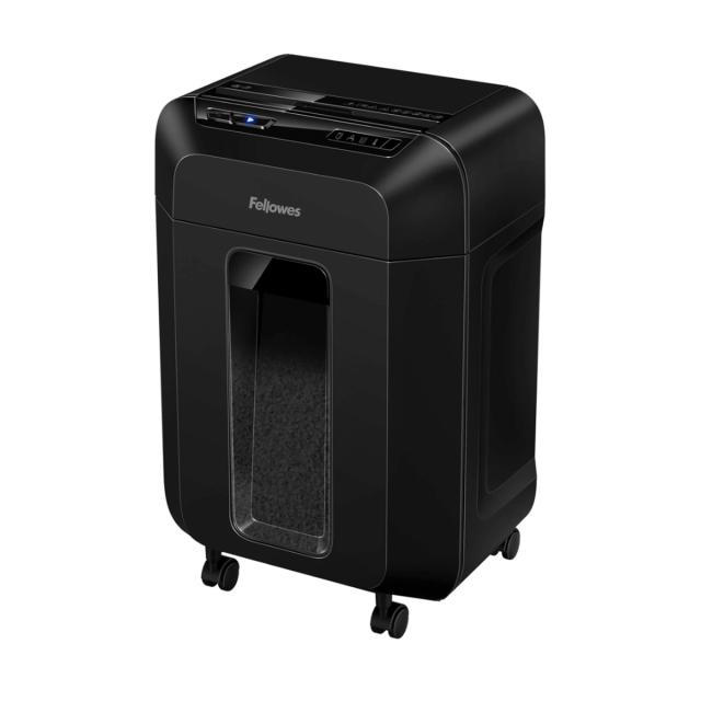 Distrugator documente Fellowes AutoMax 90M, cross-cut, 90 coli, cos 17l, negru