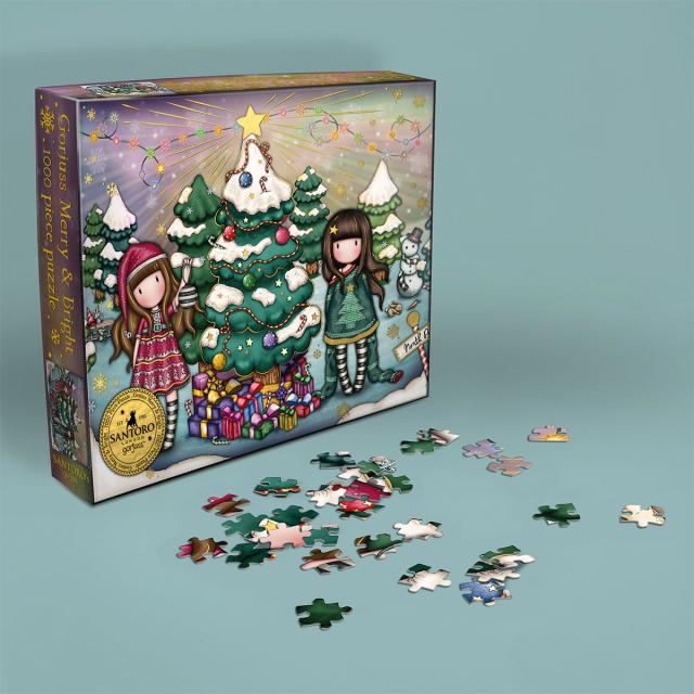 Puzzle 1000 piese, Gorjuss, Merry and Bright