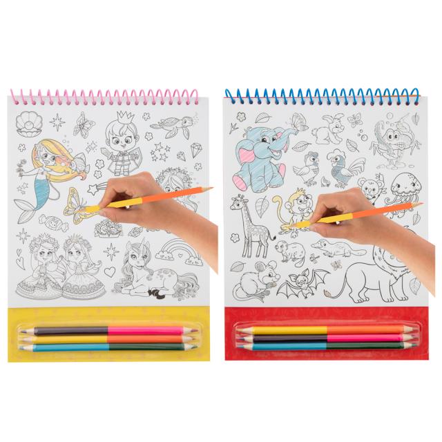 Carnet cu stickere pentru colorat Creative Craft, 250 stickere si 3 creioane