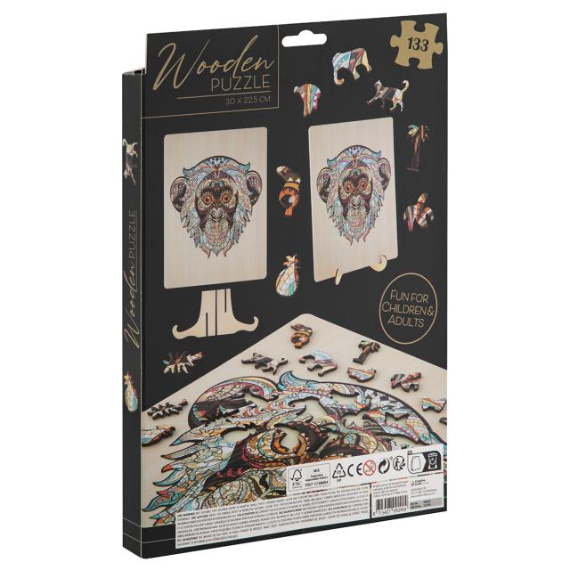 Puzzle lemn Creative Craft, maimuta, 133 piese