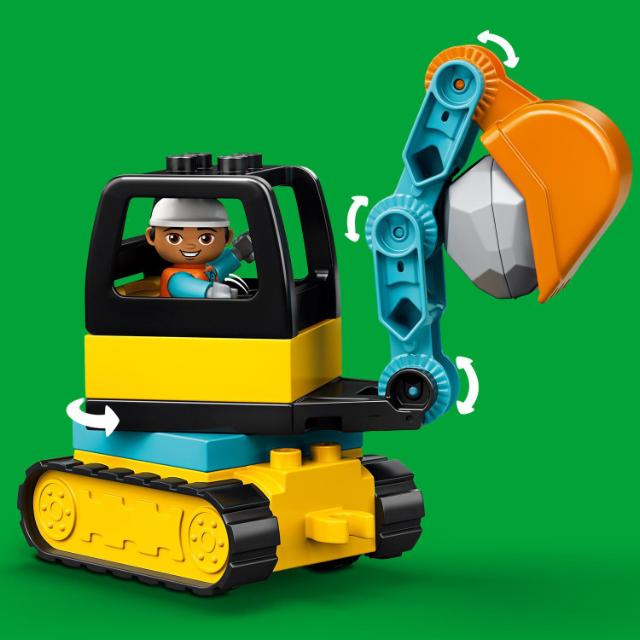 LEGO DUPLO, Camion si excavator pe senile, numar piese 20, varsta 2+