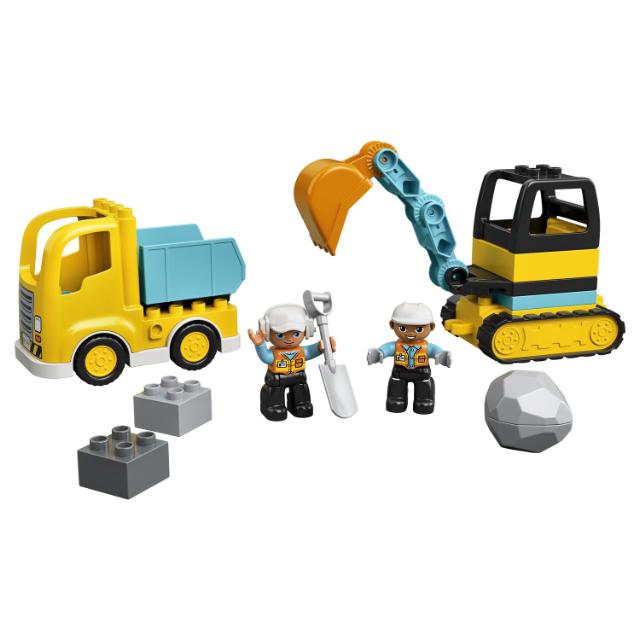 LEGO DUPLO, Camion si excavator pe senile, numar piese 20, varsta 2+