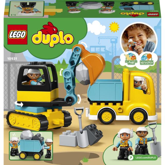 LEGO DUPLO, Camion si excavator pe senile, numar piese 20, varsta 2+