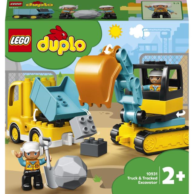 LEGO DUPLO, Camion si excavator pe senile, numar piese 20, varsta 2+