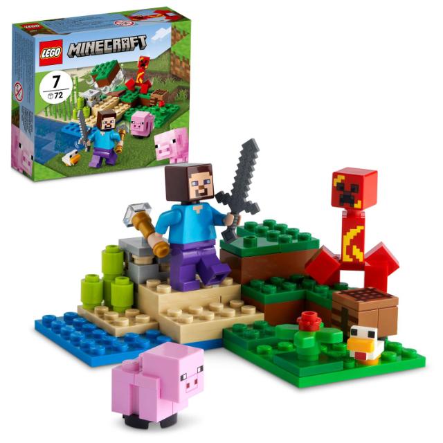 LEGO Minecraft, Ambuscada Creeper, numar piese 72, varsta 7+