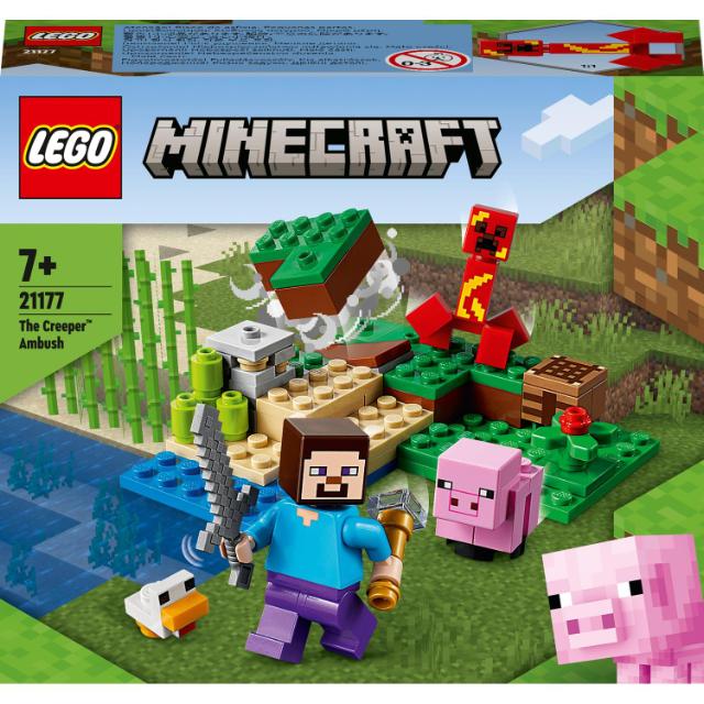 LEGO Minecraft, Ambuscada Creeper, numar piese 72, varsta 7+