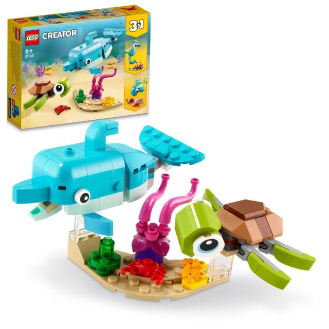 LEGO Creator, Delfin si broasca testoasa, numar piese 137, varsta 6+