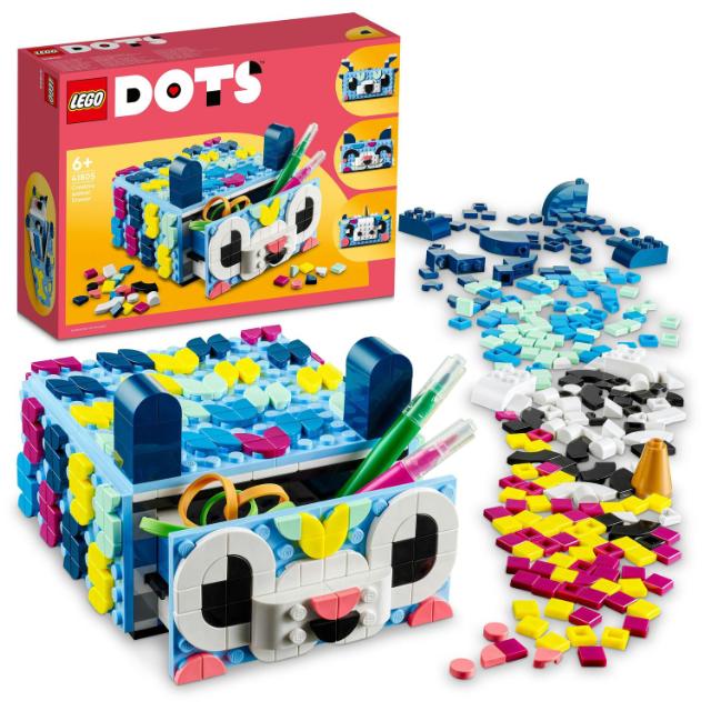 LEGO DOTS, Sertar creativ cu animale, numar piese 643, varsta 6+