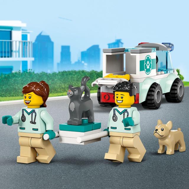 LEGO City, Ambulanta veterinara, numar piese 58, varsta 4+