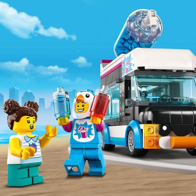 LEGO City, Camioneta-pinguin cu granita, numar piese 194, varsta 5+