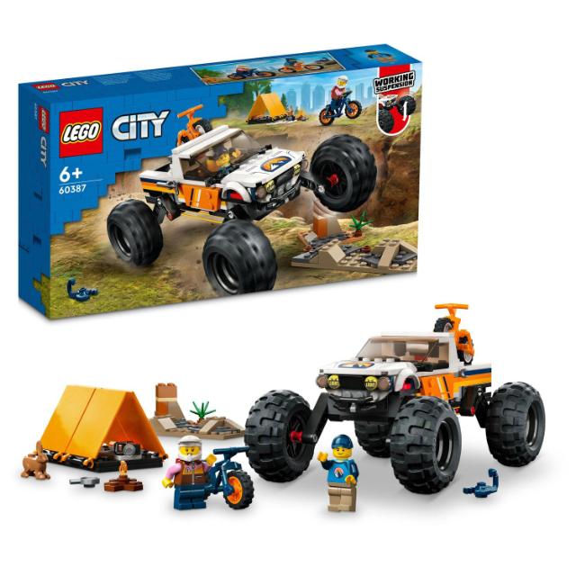 LEGO City, Aventuri off road cu vehicul 4x4, numar piese 252, varsta 6+