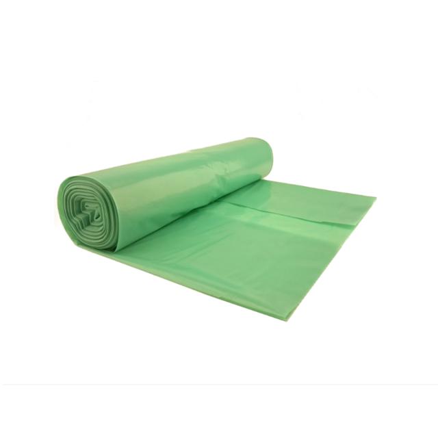 Saci menaj LDPE, verde, 240L, 30 microni, 10 bucati/rola