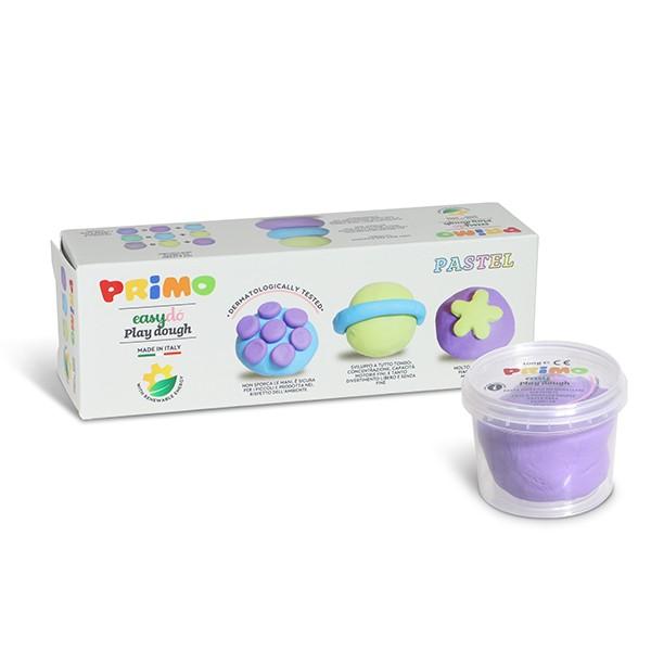 Plastilina Morocolor Primo, 3 culori pastel in recipient plastic, 100g