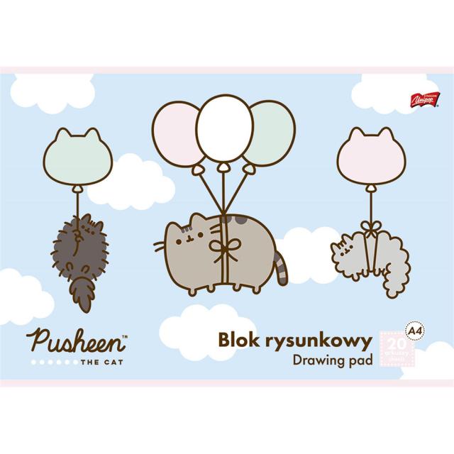 Bloc de desen Majewski Pusheen, A4, 20 file