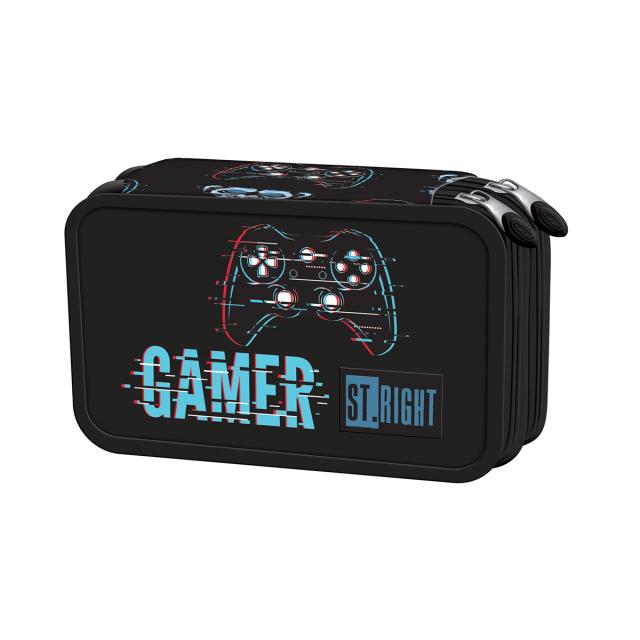 Penar echipat PC04 ST Right Blue Gamer, 2 compartimente