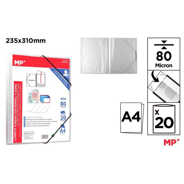 Mapa file cu elastic Main Paper, A4, 80 microni, 20 file