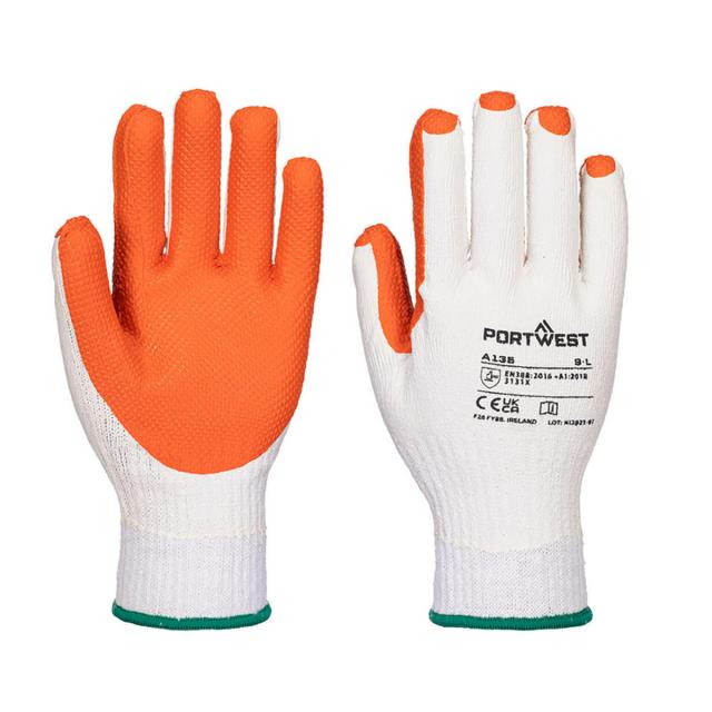 Manusi Portwest Tough Grip, tricotata, imersie palma latex, marimea 9/L