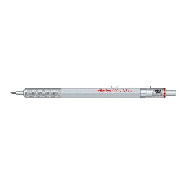 Creion mecanic Rotring 600, 0.5 mm, corp argintiu