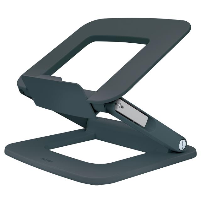 Suport ergonomic Leitz Ergo, pentru laptop, ajustabil, plastic partial reciclat, gri-carbune