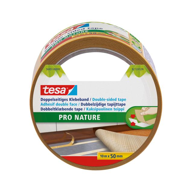 Banda dublu adeziva TESA Ecologo Pro Nature, 10m x 50mm, alb