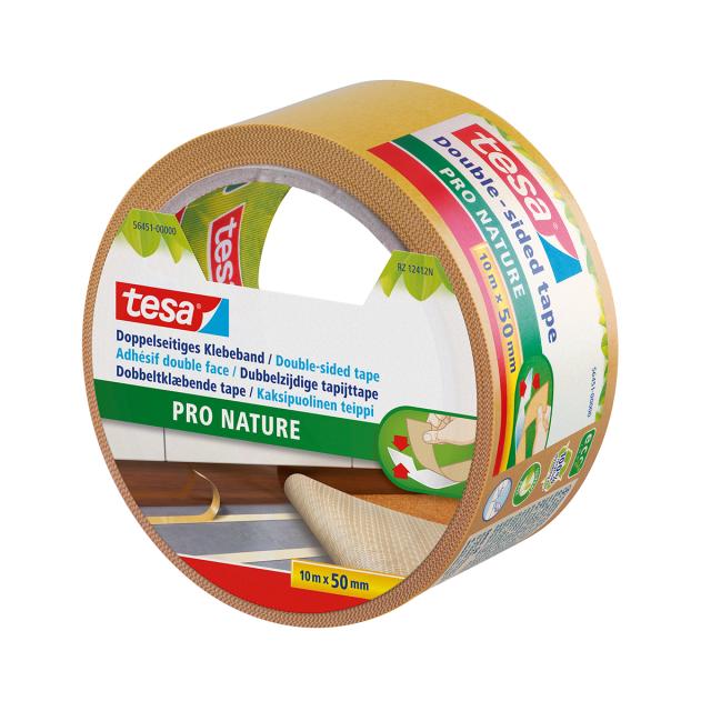 Banda dublu adeziva TESA Ecologo Pro Nature, 10m x 50mm, alb