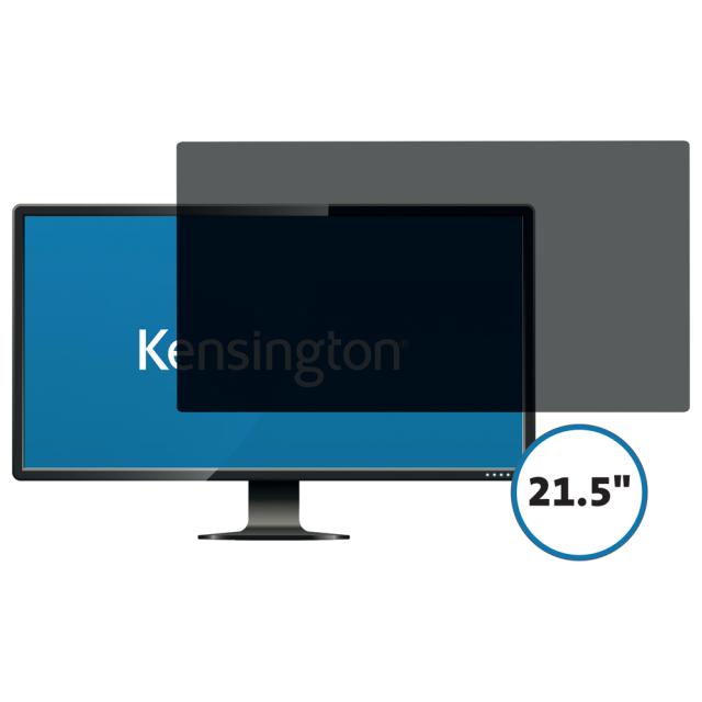 Filtru de confidentialitate Kensington, pentru monitor, 21.5 inch, 16:9, 2 zone, detasabil